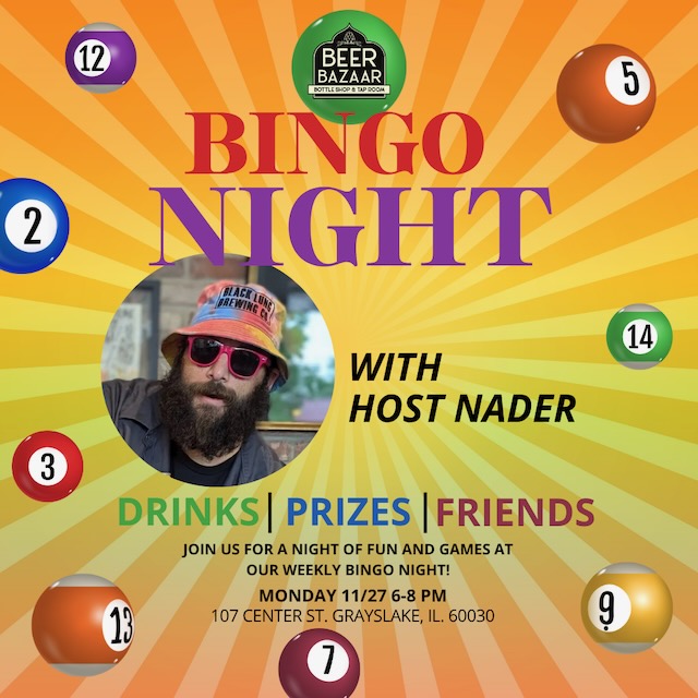Bingo Monday at Beer Bazaar
